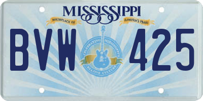 MS license plate BVW425