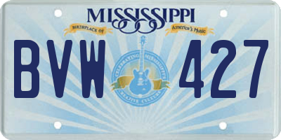 MS license plate BVW427