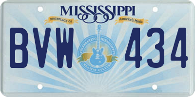 MS license plate BVW434
