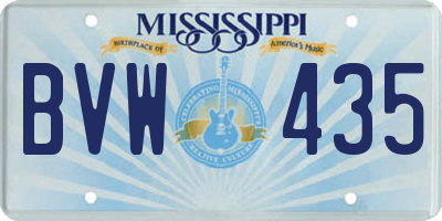 MS license plate BVW435