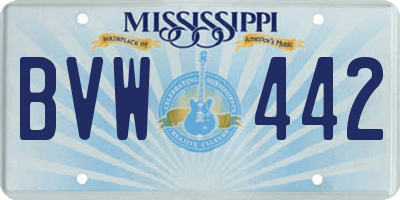 MS license plate BVW442