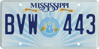 MS license plate BVW443