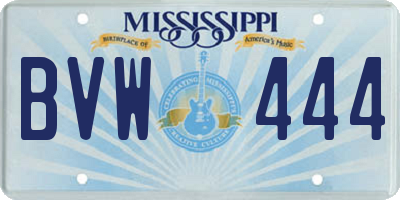 MS license plate BVW444