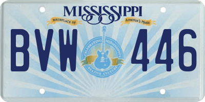 MS license plate BVW446