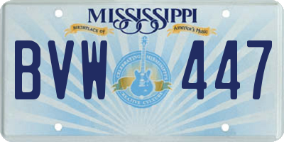 MS license plate BVW447