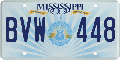 MS license plate BVW448