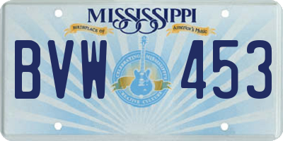 MS license plate BVW453