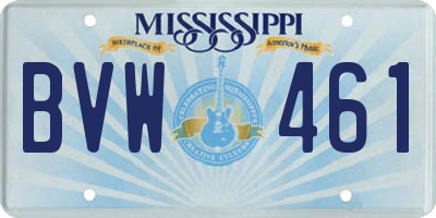 MS license plate BVW461