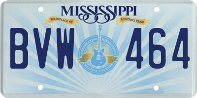 MS license plate BVW464