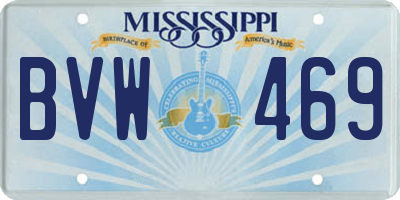 MS license plate BVW469
