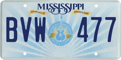 MS license plate BVW477