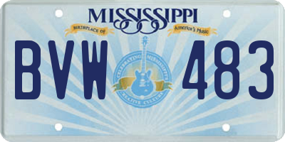MS license plate BVW483