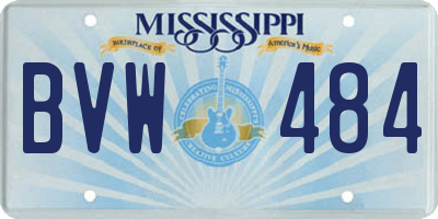 MS license plate BVW484