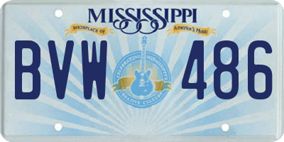 MS license plate BVW486