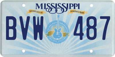 MS license plate BVW487