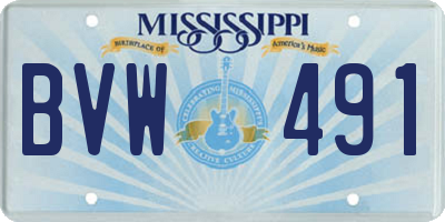 MS license plate BVW491