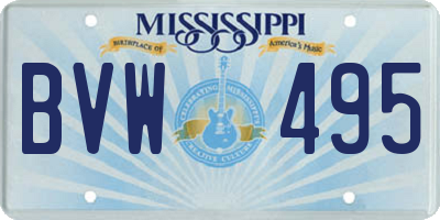 MS license plate BVW495