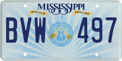 MS license plate BVW497