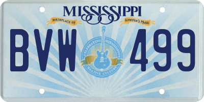 MS license plate BVW499