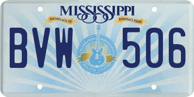 MS license plate BVW506