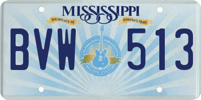 MS license plate BVW513
