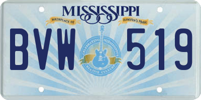 MS license plate BVW519