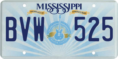 MS license plate BVW525