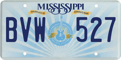 MS license plate BVW527