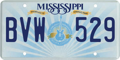 MS license plate BVW529