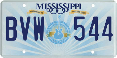 MS license plate BVW544