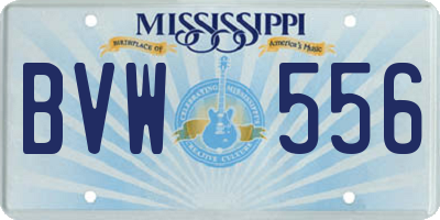 MS license plate BVW556