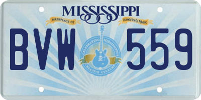 MS license plate BVW559