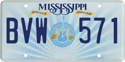 MS license plate BVW571