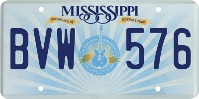 MS license plate BVW576
