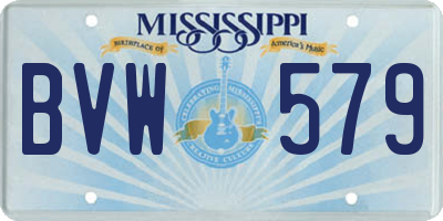 MS license plate BVW579