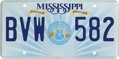 MS license plate BVW582