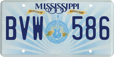 MS license plate BVW586