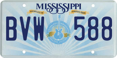 MS license plate BVW588