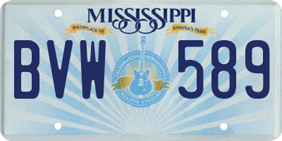 MS license plate BVW589