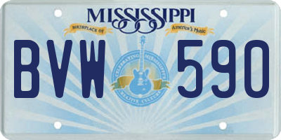 MS license plate BVW590
