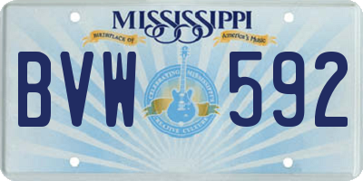 MS license plate BVW592