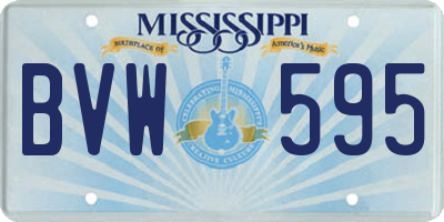 MS license plate BVW595