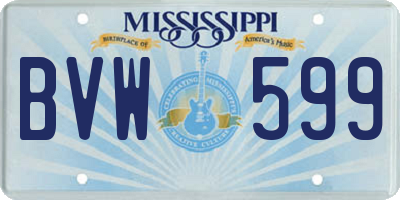 MS license plate BVW599