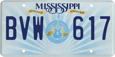 MS license plate BVW617