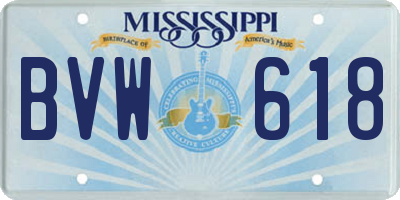 MS license plate BVW618
