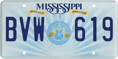 MS license plate BVW619
