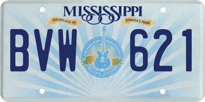 MS license plate BVW621