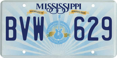 MS license plate BVW629