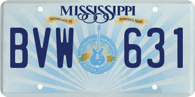 MS license plate BVW631