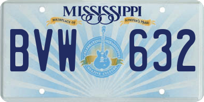 MS license plate BVW632